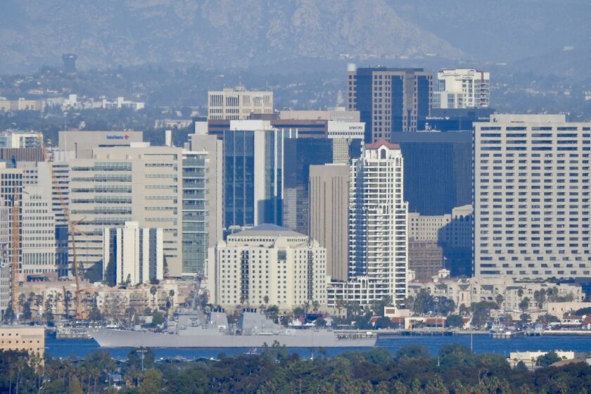 San Diego's skyline taken from Point Loma. December 2019