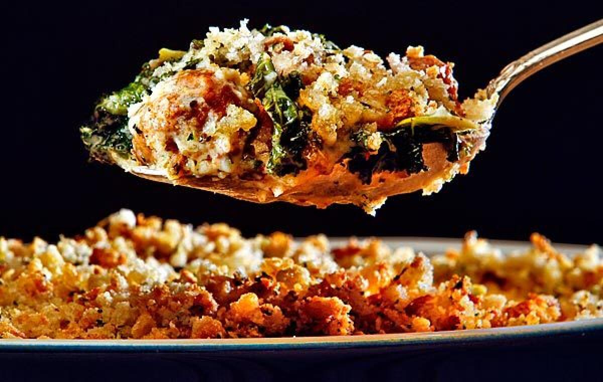 Italian sausage and kale gratin. Recipe