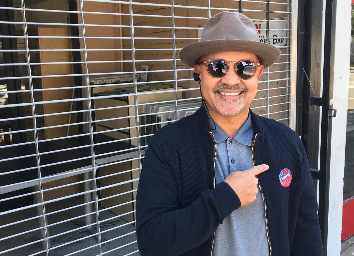 Ivan DePaz, a 55-year-old talent manager, said he voted for Bernie Sanders.