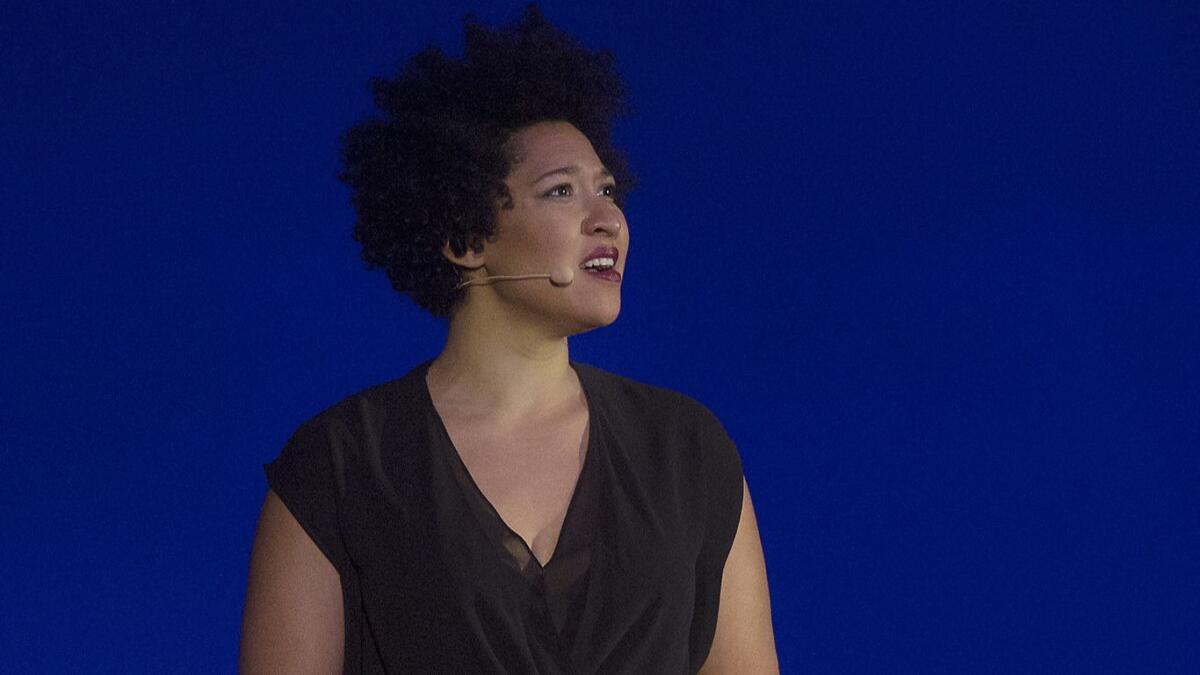 Soprano Julia Bullock, photographed in 2016 at the Hollywood Bowl. She will give her first Southern California recital next month.