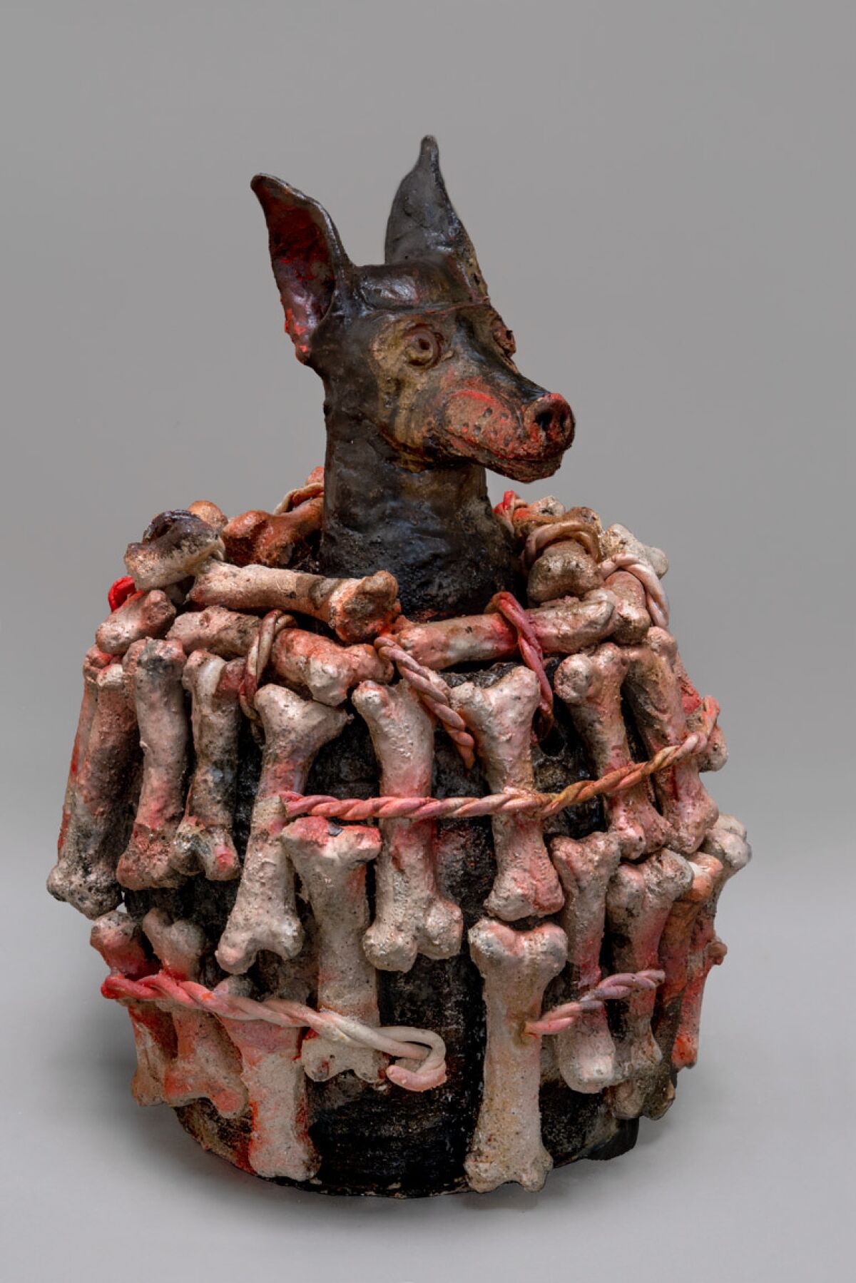 "Perro con huesos," 2015, by Francisco Toledo at Latin American Masters in Santa Monica.