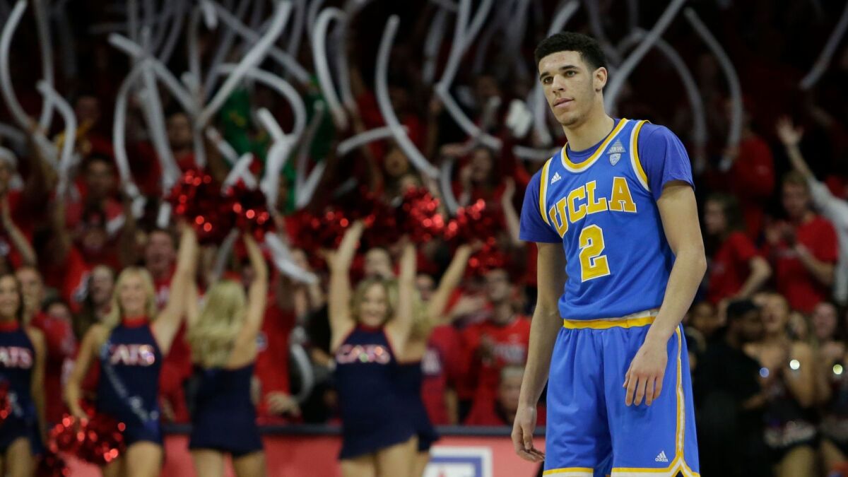 UCLA freshman guard Lonzo Ball is expected to be a top-three pick in the NBA draft this summer.