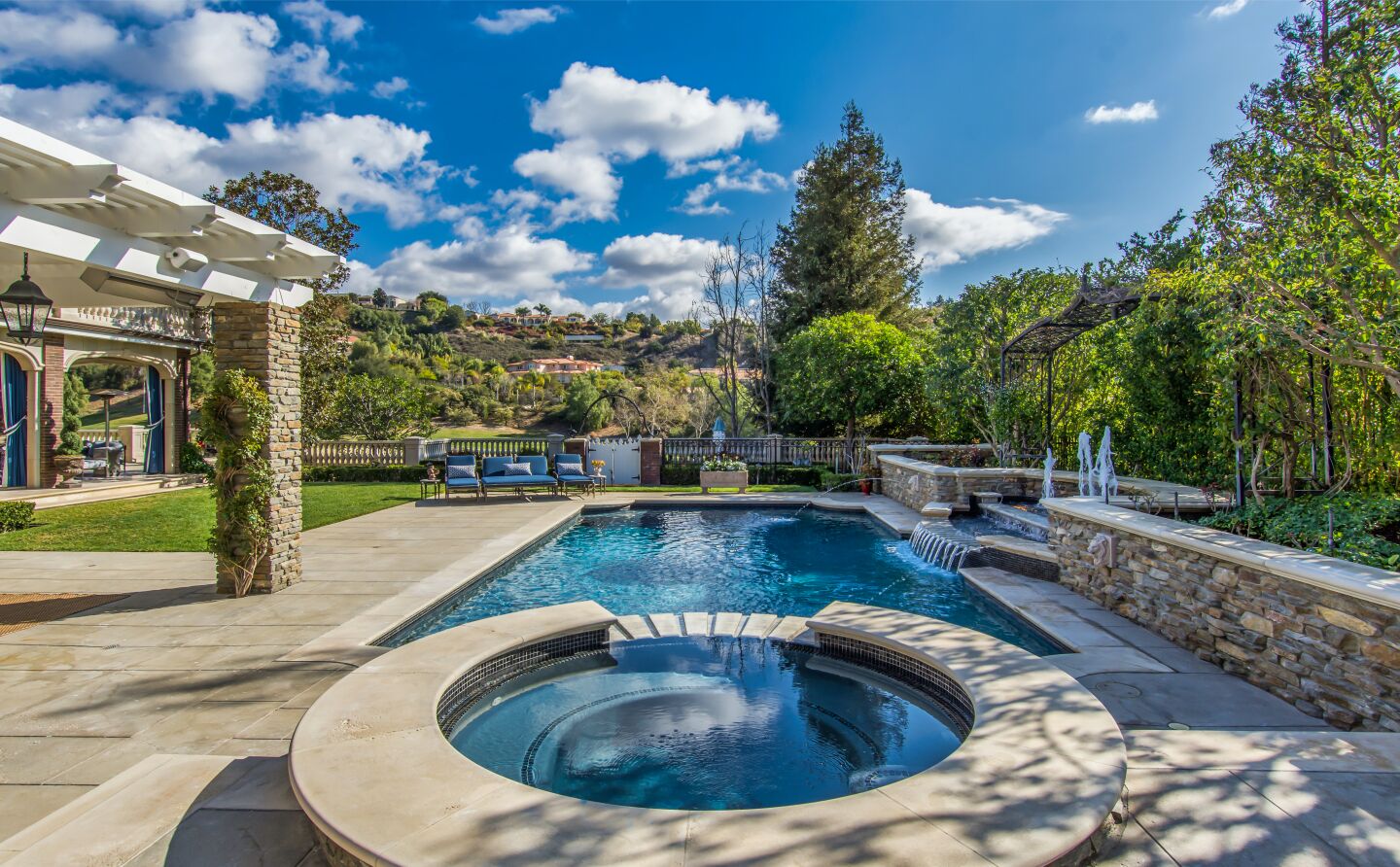 The pool and spa.