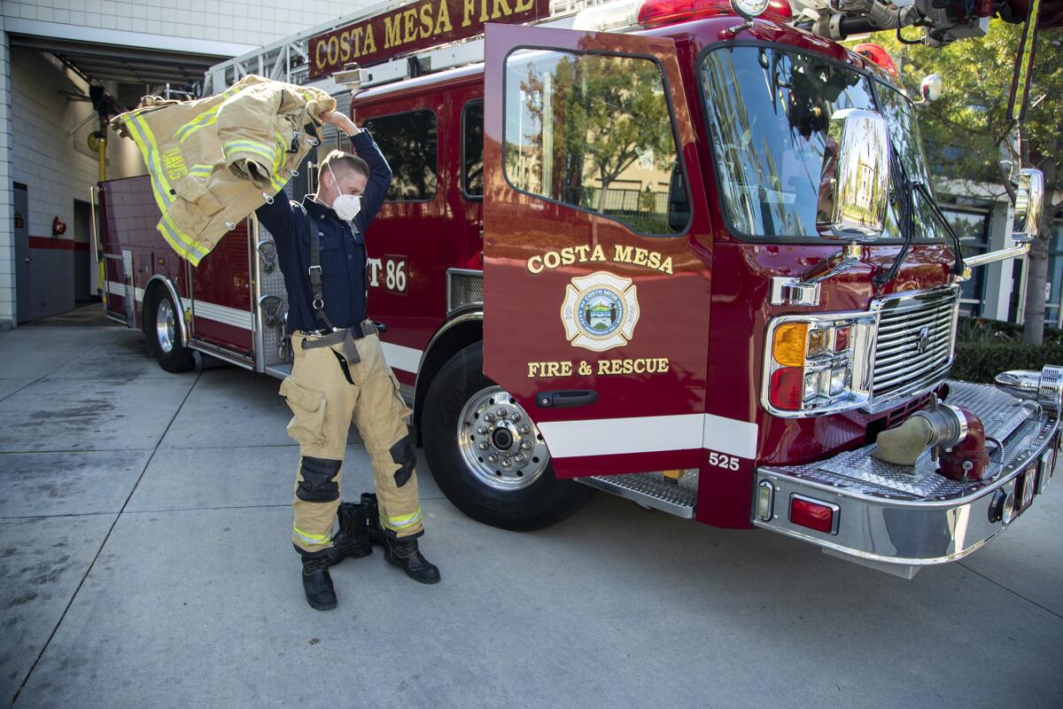 Newly promoted Costa Mesa Fire & Rescue Capt. Aaron Davis.