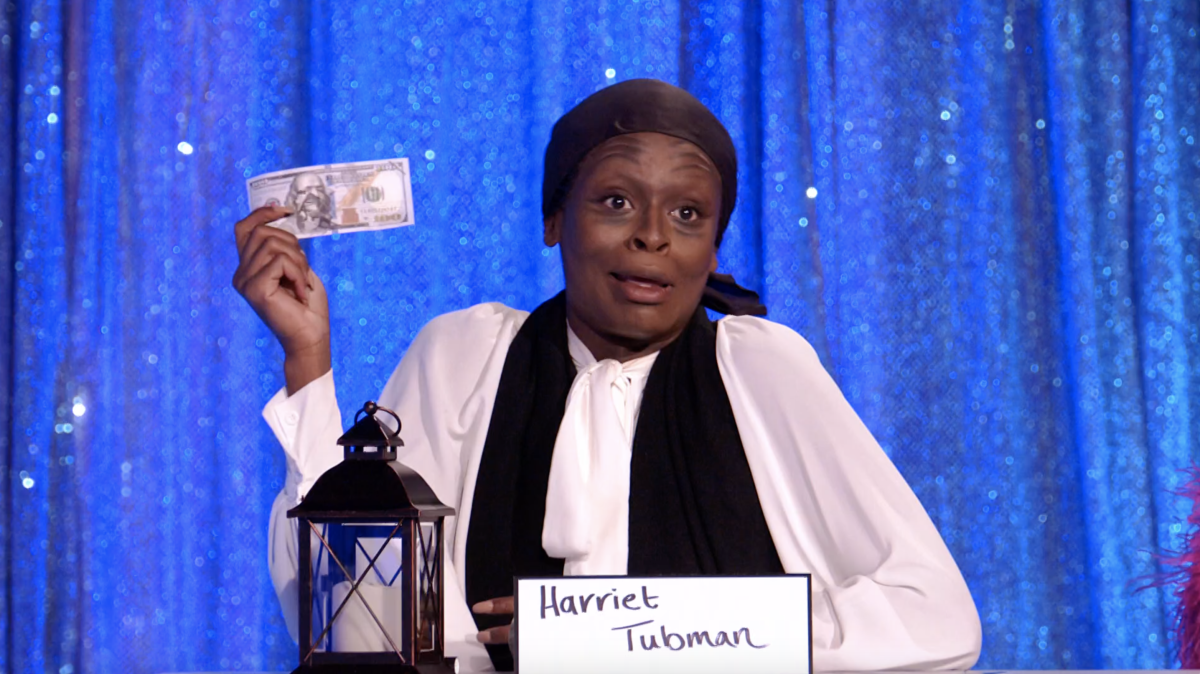 Symone as Harriet Tubman in the "Snatch Game" challenge on "RuPaul's Drag Race."