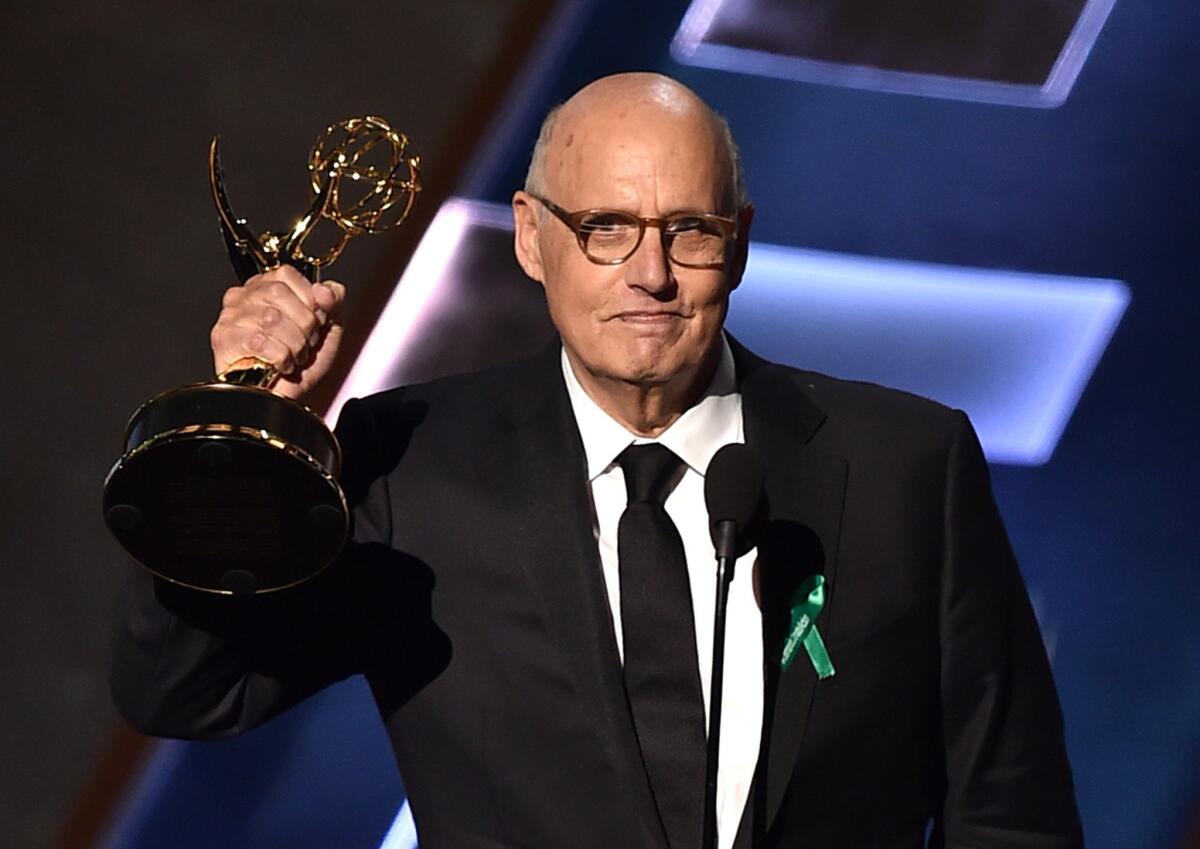 Jeffrey Tambor accepts the Emmy for lead actor in a comedy series award for "Transparent."