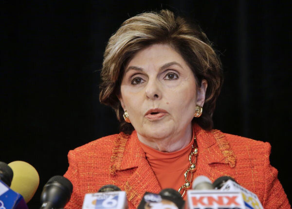 Attorney Gloria Allred announcing last month a sexual harassment lawsuit against San Diego Mayor Bob Filner on behalf of Filner's former director of communications, Irene McCormack Jackson.