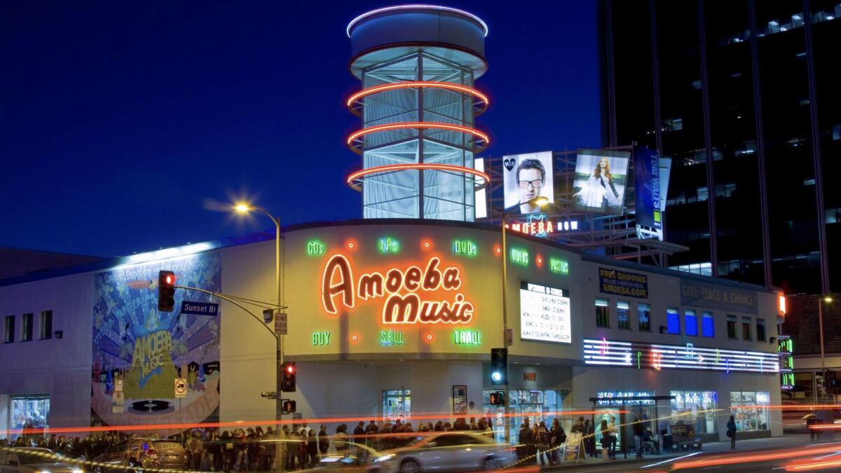 The Amoeba Music store on Sunset Boulevard.