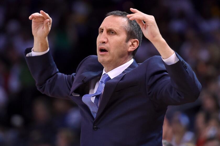 David Blatt reacts after a call against Cleveland during a game against Golden State on Dec. 25.