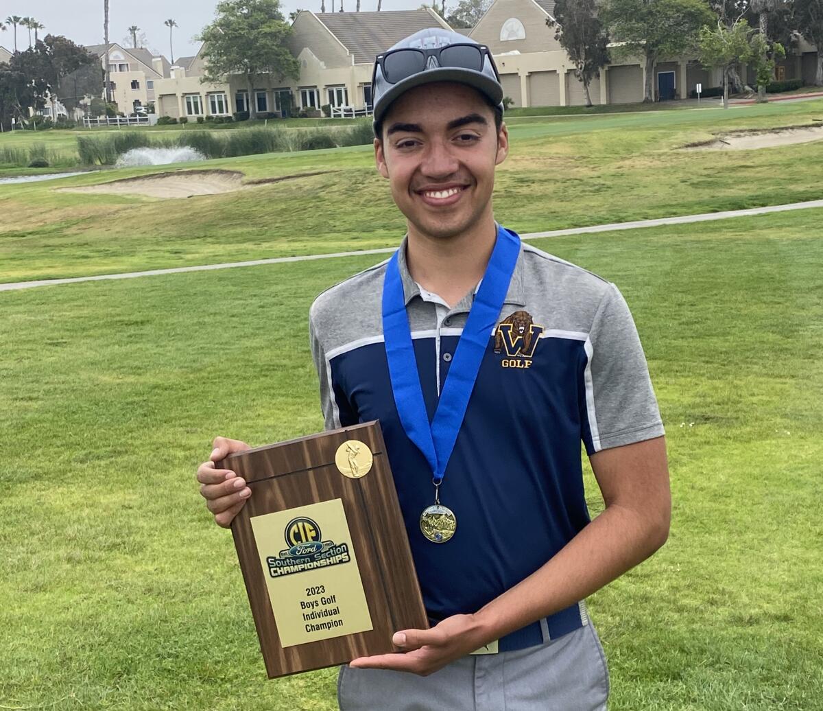 Matthew Robles of Warren won the Southern Section individual golf championship by shooting a course-record 62.