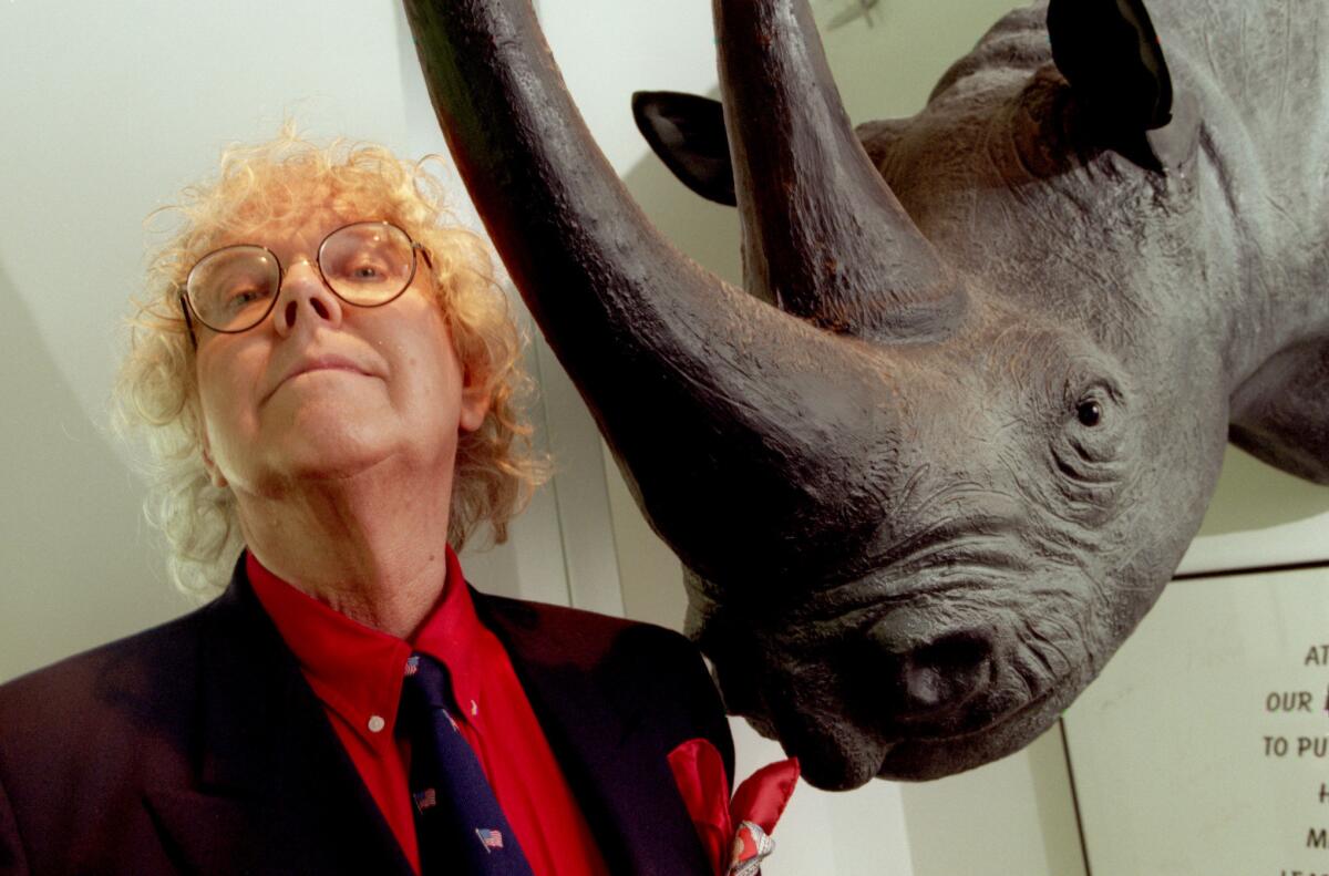 Stan Freberg at the offices of Rhino Records in Westwood in 1996.