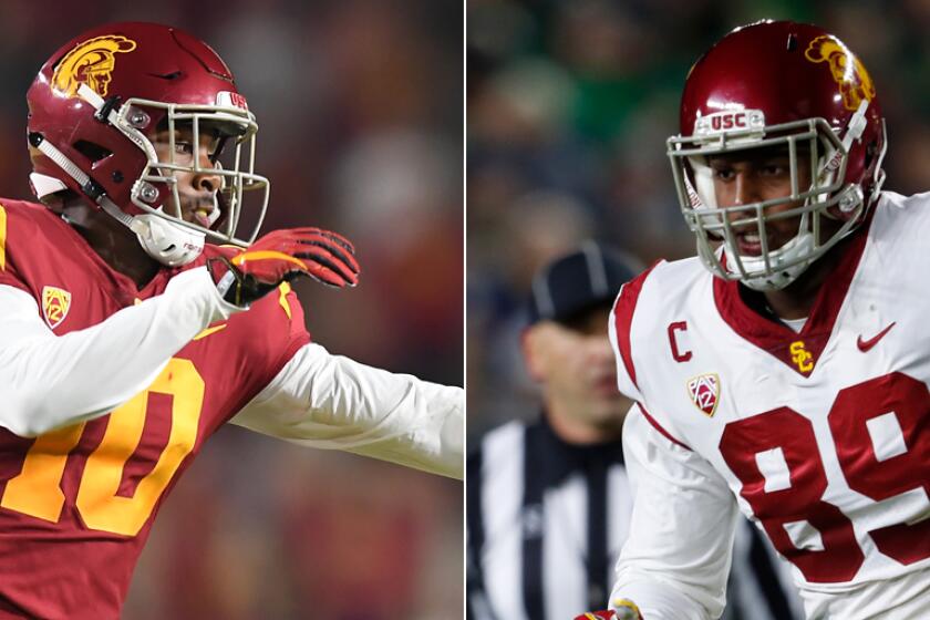USC's John Houston, left, and Christian Rector have played valuable roles for the Trojans in 2019.