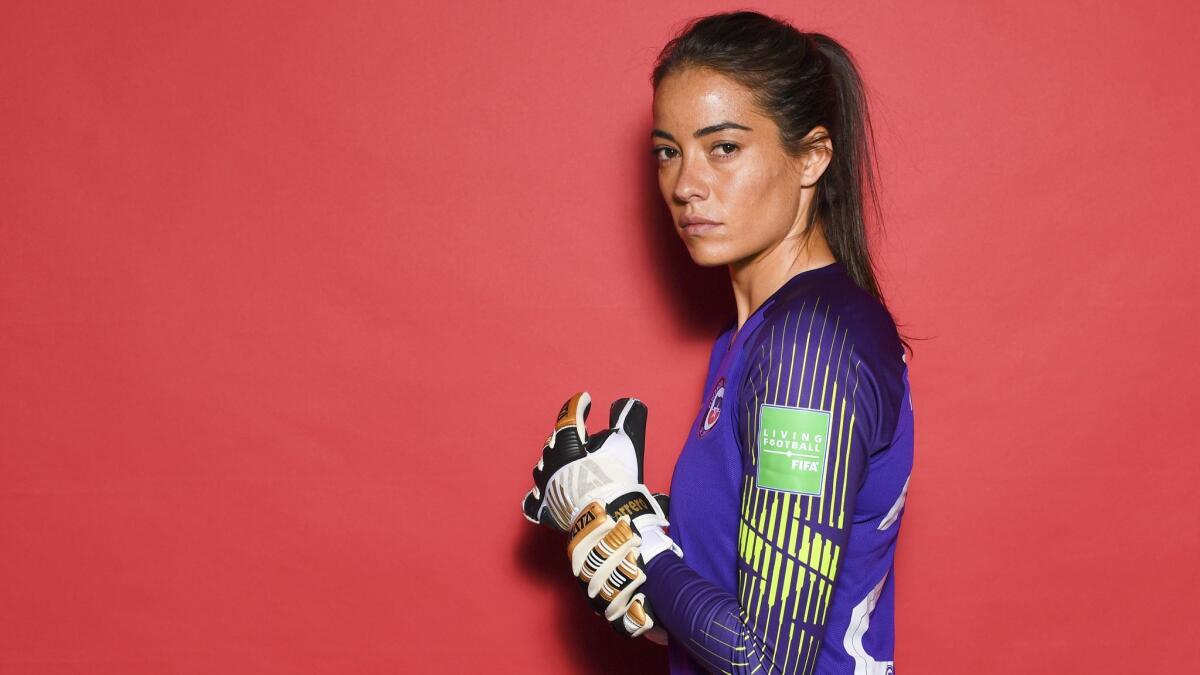 Chile's Ryann Torrero poses for a portrait during the official Women's World Cup 2019 portrait session on June 9 in Rennes, France.