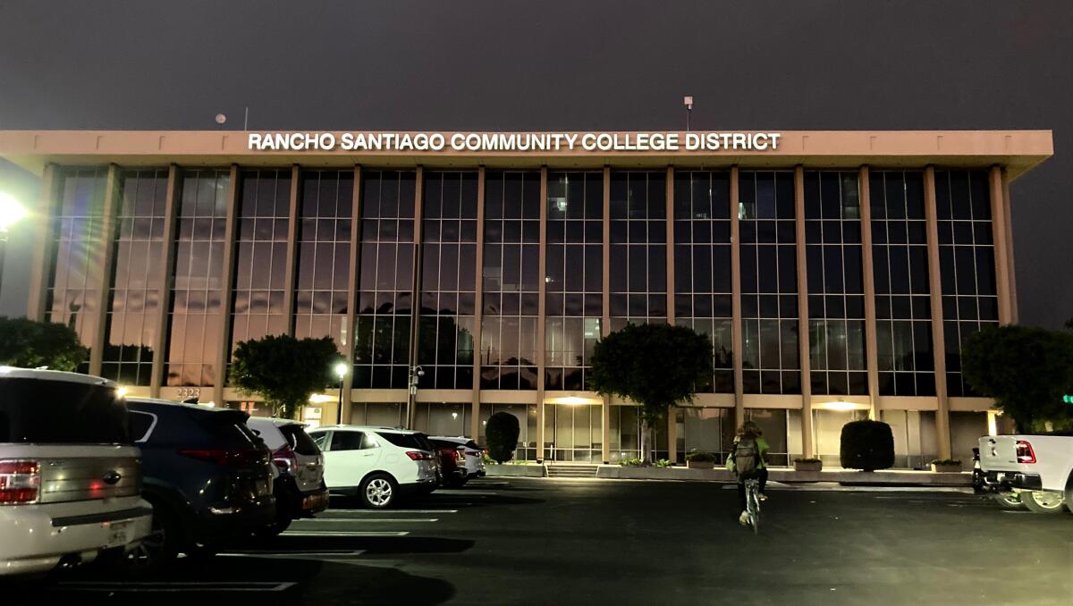 Rancho Santiago Community College District headquarters in Santa Ana.