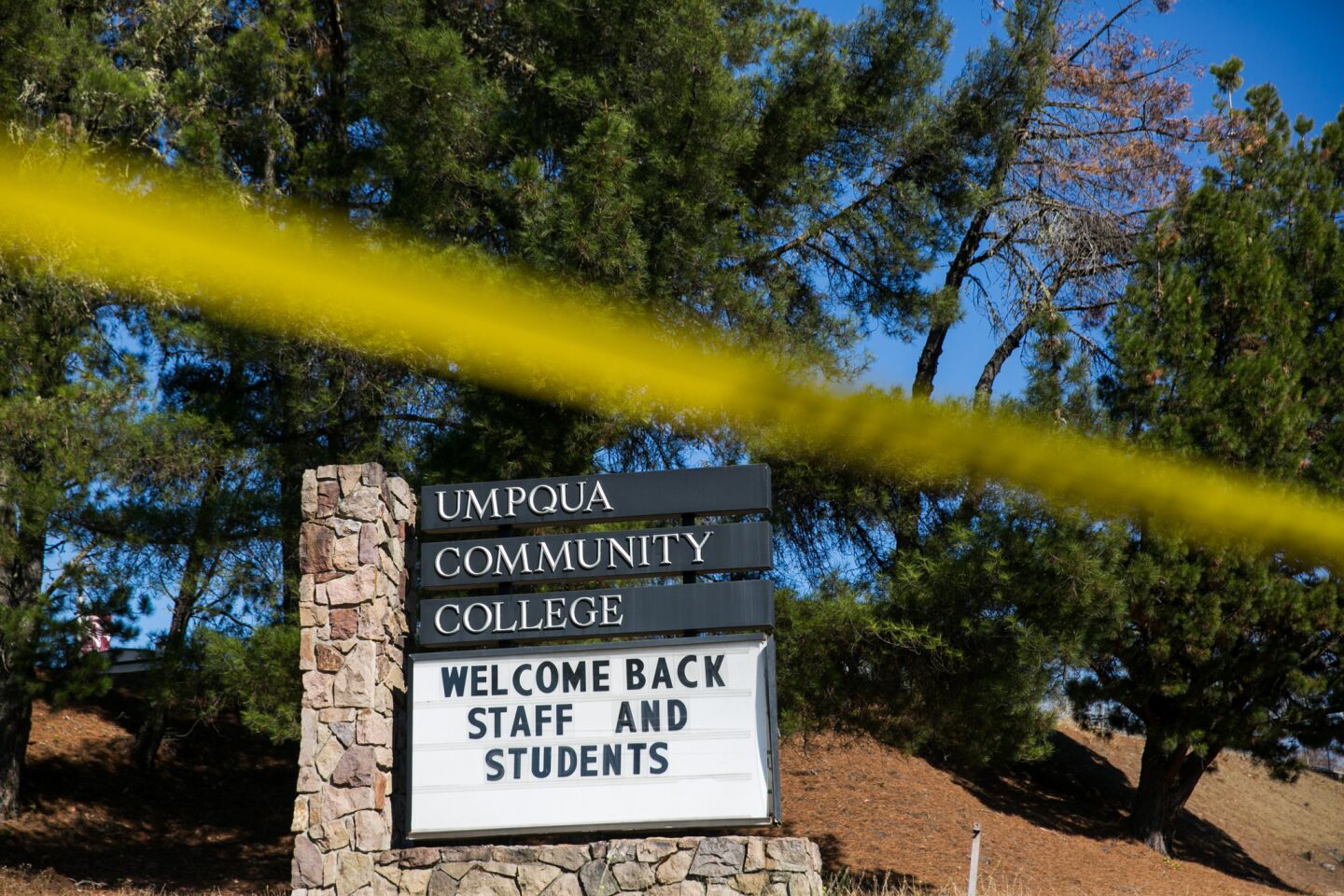 Despite the campus being taped off by police, Umpqua Community College reopened a few days after the shooting.