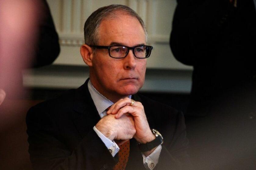 Former Environmental Protection Agency administrator Scott Pruitt registered as an energy lobbyist in Indiana on Thursday, April 18, 2019, as fossil-fuels interests there are fighting to block the proposed closure of several coal-fired power plants.