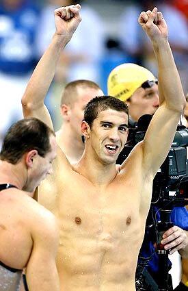 Phelps celebrates
