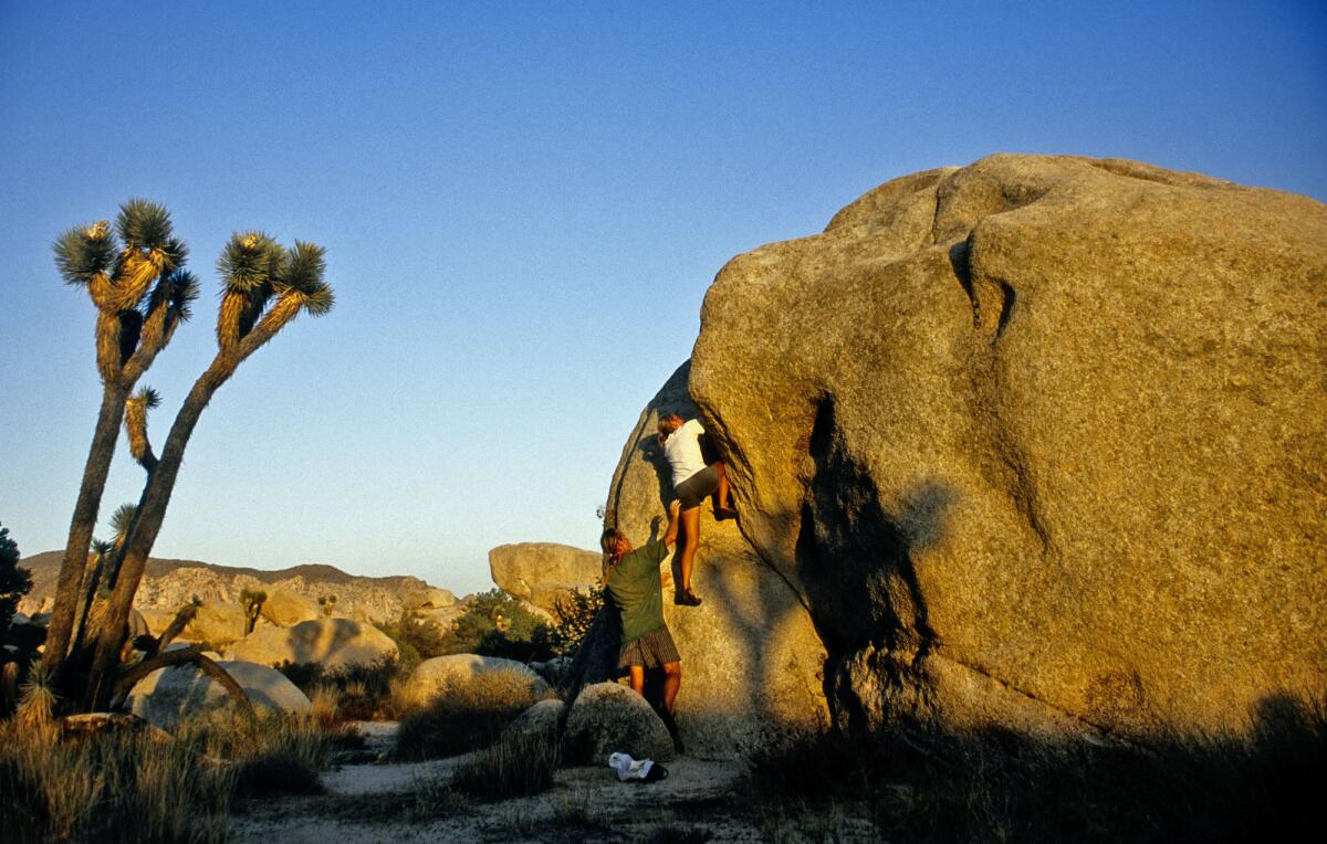 Spectacular granite formations, plus unique desert plants, make Joshua Tree National Park a rock star. Climbers from around the world scramble across its boulder fields and ascend its spires and pillars. They're joined by hikers, campers, nature buffs and families -- about 1.2 million visitors annually. A favorite spot is Hidden Valley, a recreation area concealed by huge boulders. Its surreal landscape of jumbled rocks and pinyon pines is popular with climbers and families during the day and with stargazers at night. The evening sky astounds visitors with its brilliance. Where else can you see a zillion stars framed by the stark limbs of the Joshua tree? Info: A seven-day vehicle permit costs $15. Hidden Valley Campground has 44 spaces; nearby campgrounds include Ryan, with 31, and Jumbo Rocks, with 124. Joshua Tree National Park (760) 367-5500 -- Rosemary McClure ALSO: Your California Bucket List: Essential adventures and experiences in the Golden State »