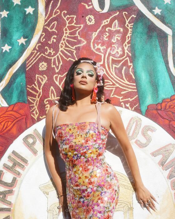 American drag performer, actor, television personality and singer Valentina at Mariachi Plaza