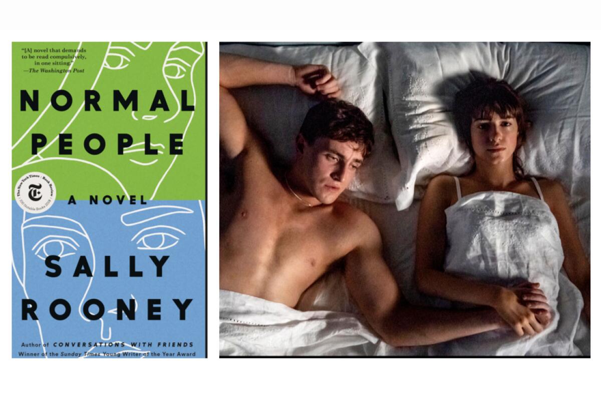 Paul Mescal and Daisy Edgar-Jones in Hulu's "Normal People" based on the book by Sally Rooney.