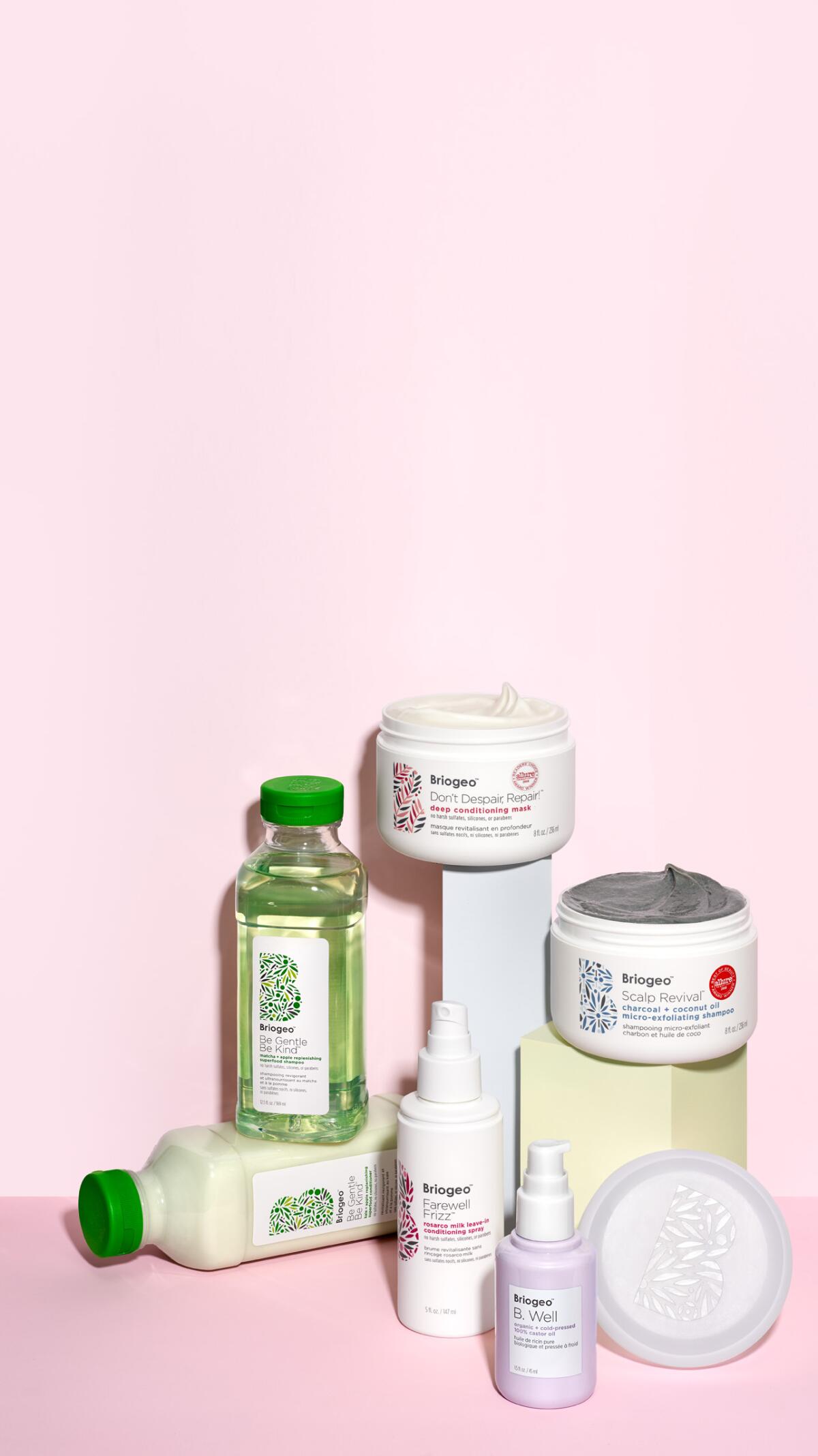 Bestselling products from clean haircare line Briogeo.