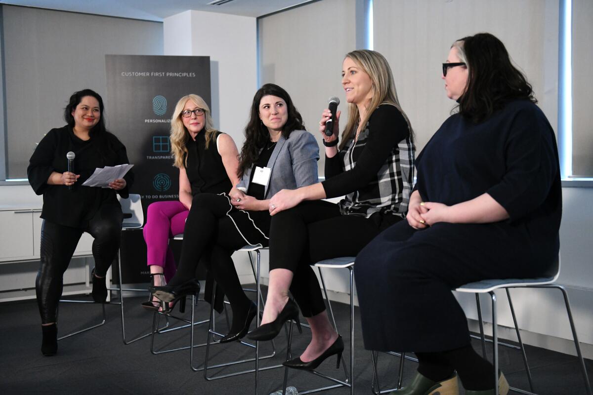 A March panel for International Women's Day featured Kathleen Diamantakis, Managing Director of Strategy, T Brand, New York Times, Dawn Cames, General Manager of Jaguar Land Rover Glen Cove, Anya Estrov, Senior Business Lead of Automotive, Google, Helen Rosner, Writer and Editor, The New Yorker and Meghan Duggan, US Hockey Champion.
