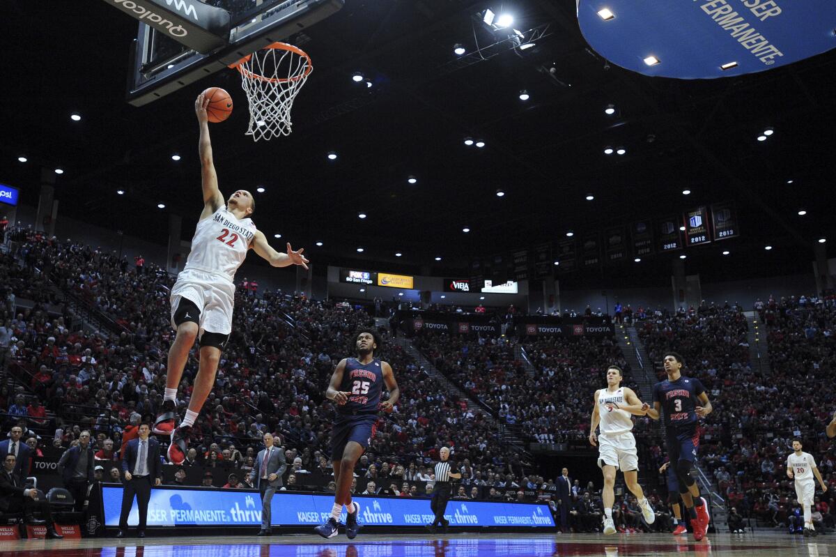 Wednesday's basketball: San Diego State beats Fresno State to stay