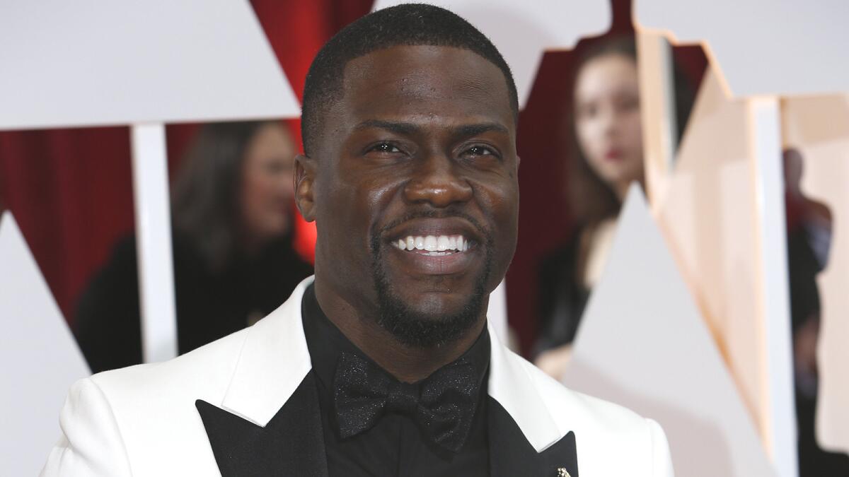 Kevin Hart, here at the 87th Academy Awards, is ready to host the 2016 edition. "If I can start the campaign now and get them into it, I'm all for it," Hart told Movies Now.