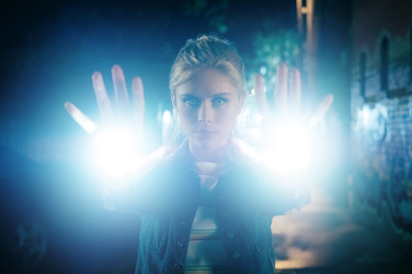 Starlight (Erin Moriarty) uses her powers on Amazon's "The Boys."