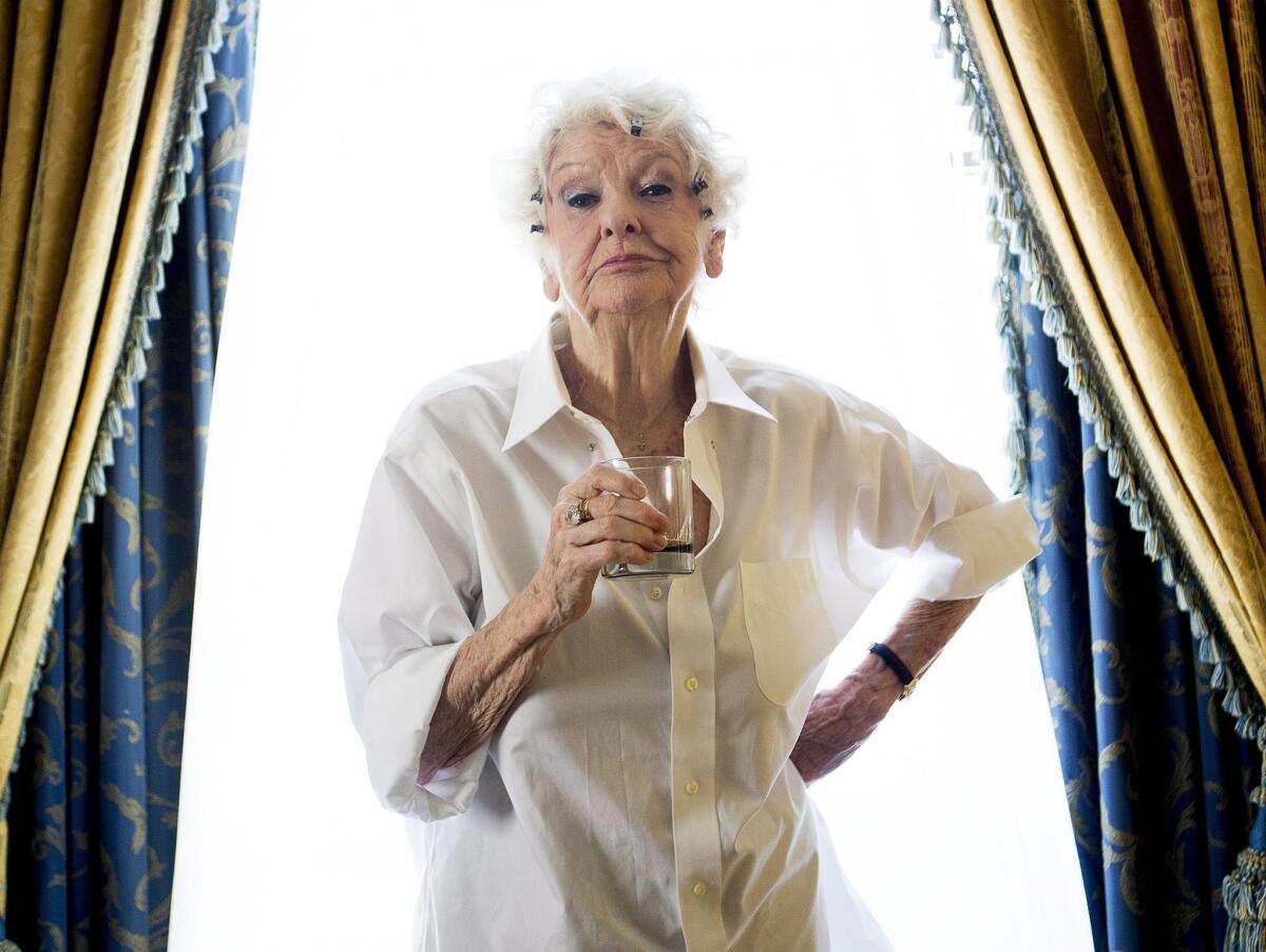 Elaine Stritch is promoting her "Shoot Me" documentary.