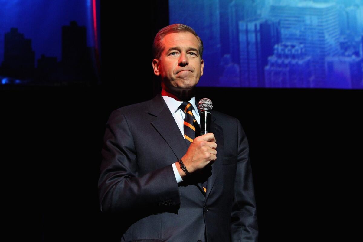 NBC news anchorman Brian Williams has taken himself off the evening newscast temporarily as he is investigated over comments he made that misled the public.