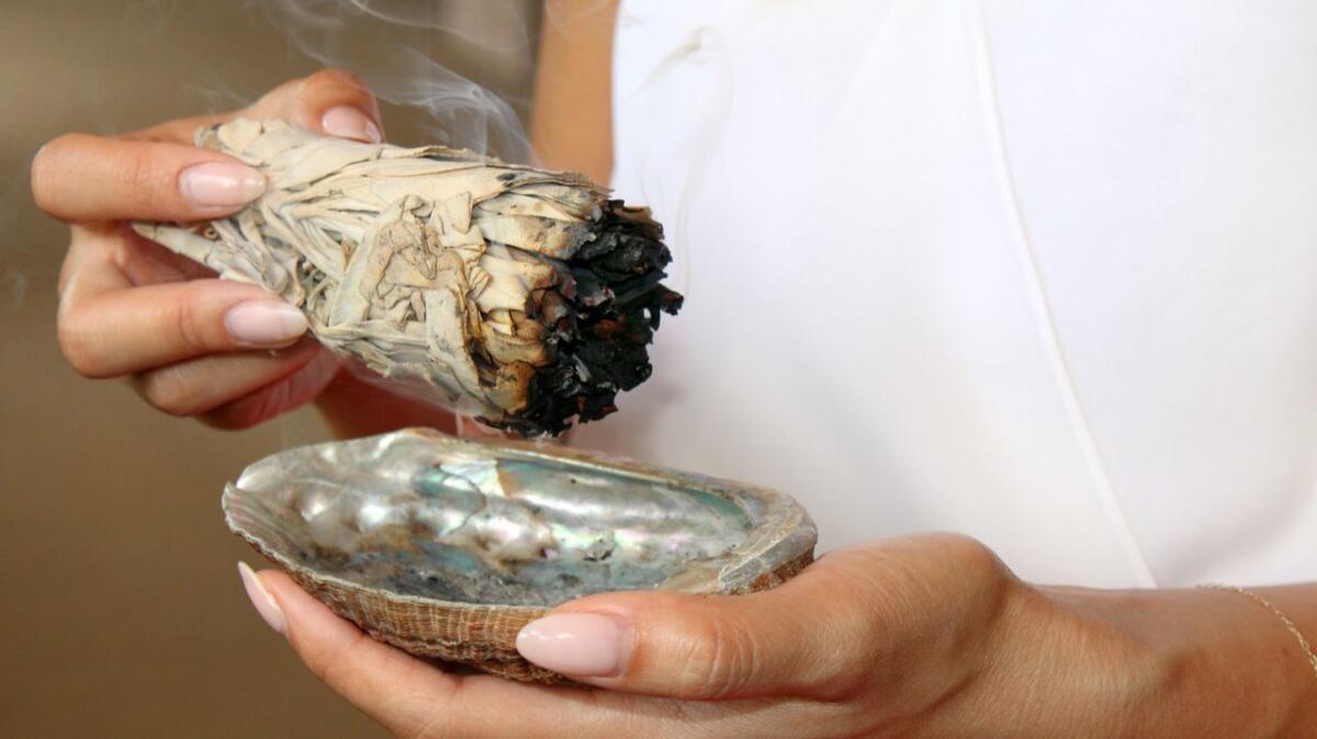 The Native American practice of smudging is used to elevate the mood of a space. (Chuan Spa)