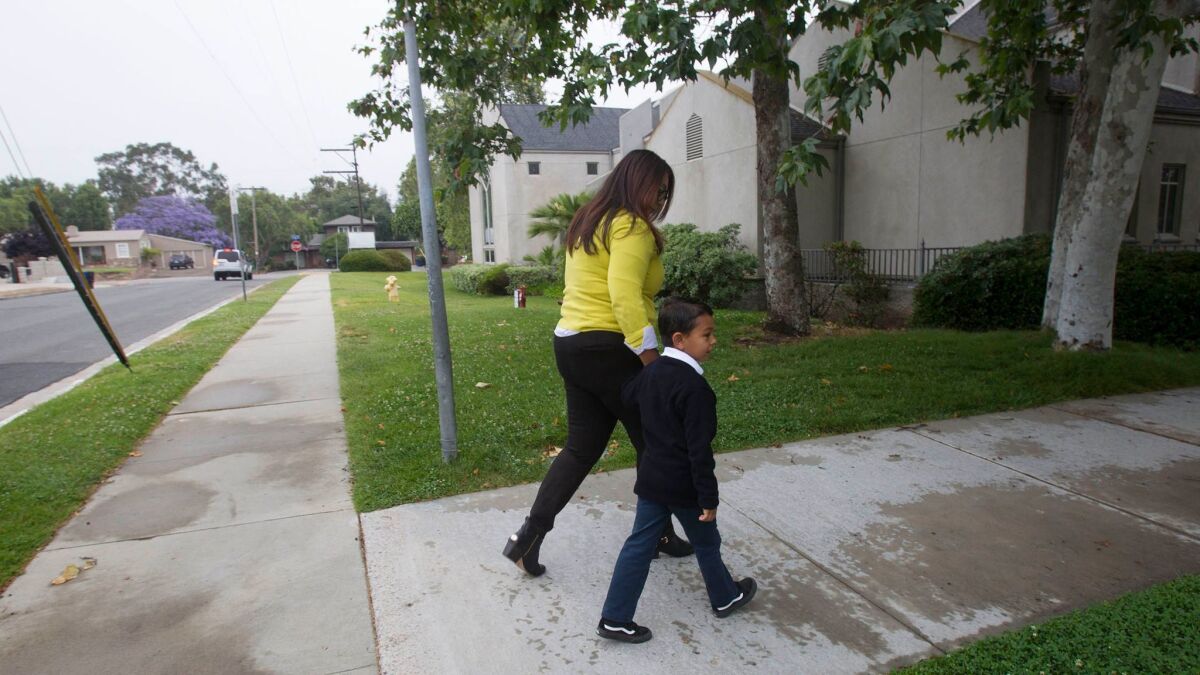 Clariza Marin dropped her kindergartener son Freddie off at Saint John's Episcopal School in Chula Vista. The private school is closing next month.