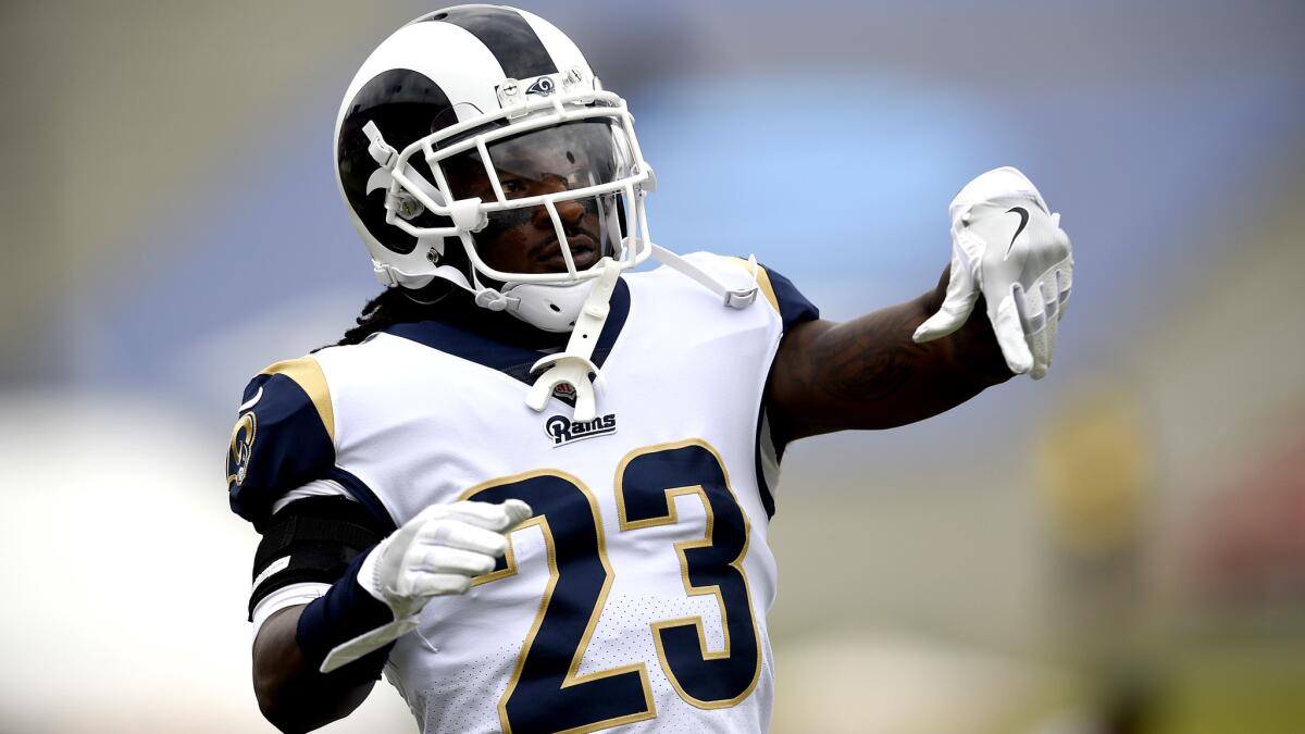 Defensive back Nickell Robey-Coleman and the Rams will be looking to even their home record to 2-2 with a win over the Houston Texans on Sunday.