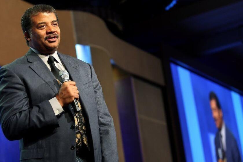 (FILES) In this file photo taken on September 28, 2015 American Museum of National History Astrophysicist Neil deGrasse Tyson speaks during the Clinton Global Initiative annual meeting in New York. - Well-known author and astrophysicist Neil deGrasse Tyson on December 2, 2018, denied allegations by three women of sexual misconduct spanning several decades. (Photo by Joshua LOTT / AFP)JOSHUA LOTT/AFP/Getty Images ** OUTS - ELSENT, FPG, CM - OUTS * NM, PH, VA if sourced by CT, LA or MoD **