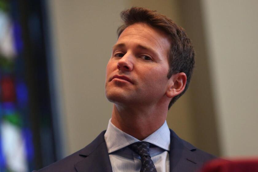 Aaron Schock, pictured in 2015 and once considered a rising star among congressional Republicans, has been indicted on various charges, including theft of government funds.