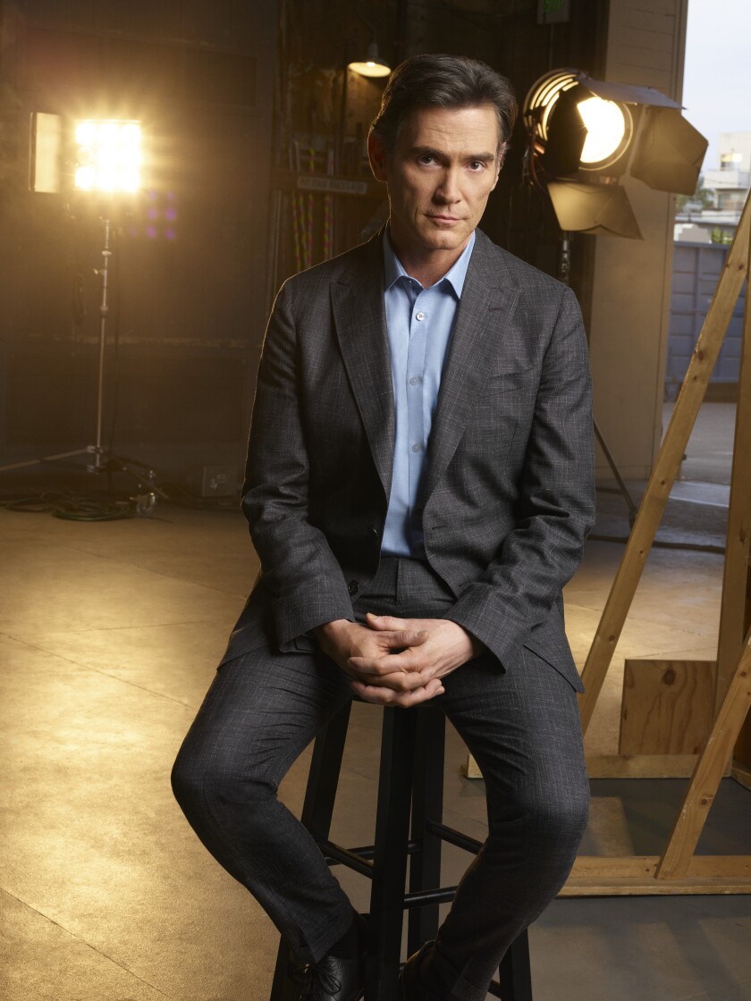 Billy Crudup is photographed on the set of "The Morning Show."