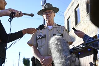 Deputy Gilbert Acciardo, Public information Officer with the Laurel County Sheriff's Office, gives details on the progress of the investigation of the shooting along I-75 in London, Ky., Sunday, Sept. 8, 2024. (AP Photo/Timothy D. Easley)