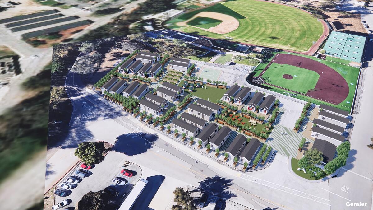 The southern development of 32 units is on the parking lot of UCLA's Jackie Robinson Stadium.