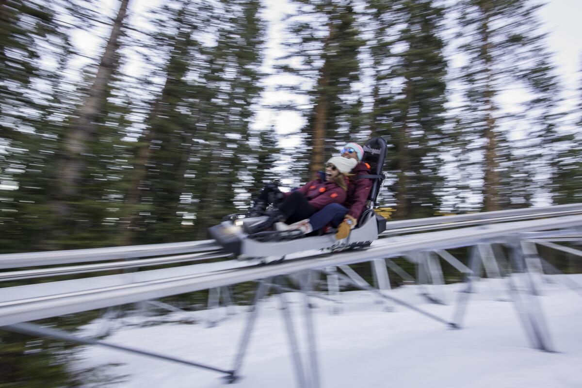 Gravity-powered mountain coaster at Aspen Snowmass Ski Resort.