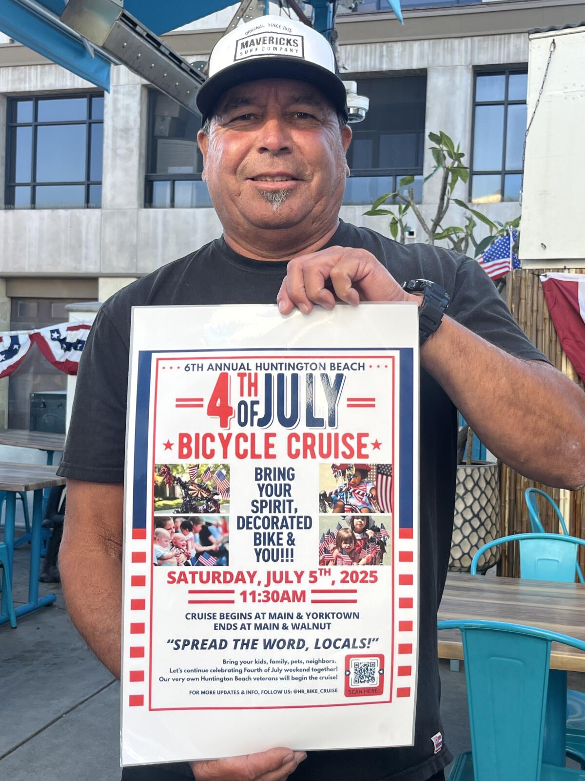 Huntington Beach native Ed Romo started the Huntington Beach Fourth of July Bicycle Cruise in 2020.