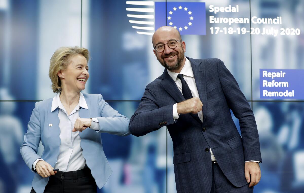European Commission President Ursula von der Leyen and European Council President Charles Michel