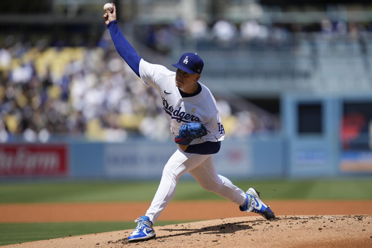 Bobby Miller strikes out five for Dodgers in MLB debut