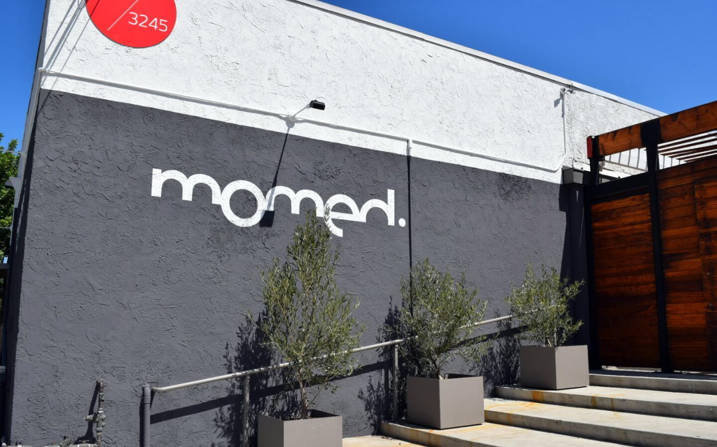 Momed restaurant is open in the Atwater Crossing in Atwater Village, across the street from new housing and in the same arts complex as a local theater.