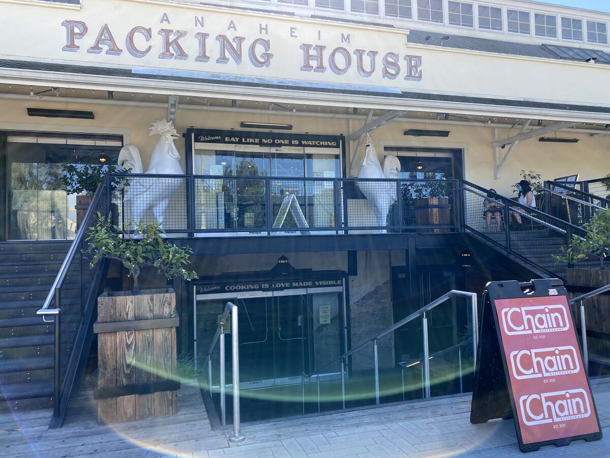 Chain, a restaurant-themed pop-up concept from Chef Tim Hollingsworth at the Packing House in Anaheim on Jan. 30, 2022.