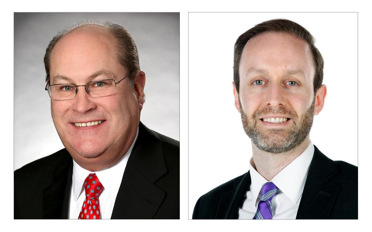 2022 La Mesa's treasurers candidates Bill Exeter and Matt Strabone