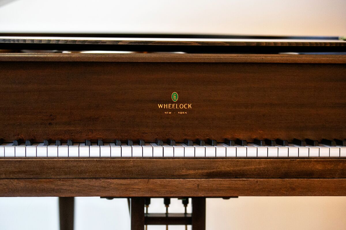The Wheelock piano that has returned to the Thomas Mann House. 