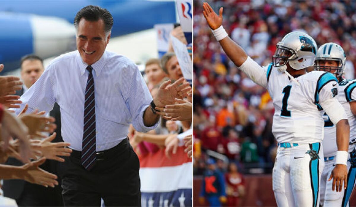 Mitt Romney will win Tuesday's presidential election thanks to Cam Newton and the Carolina Panthers ... that is, if the so-called Redskins rule holds up.