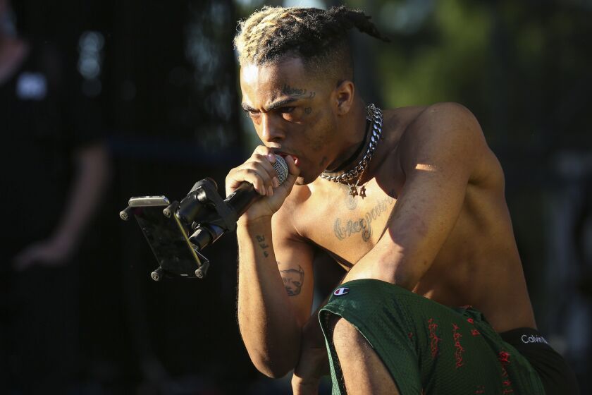XXXTentacion performs during the second day of the Rolling Loud Festival in downtown Miami on Saturday, May 6, 2017. (Matias J. Ocner/Miami Herald/TNS) ** OUTS - ELSENT, FPG, TCN - OUTS **