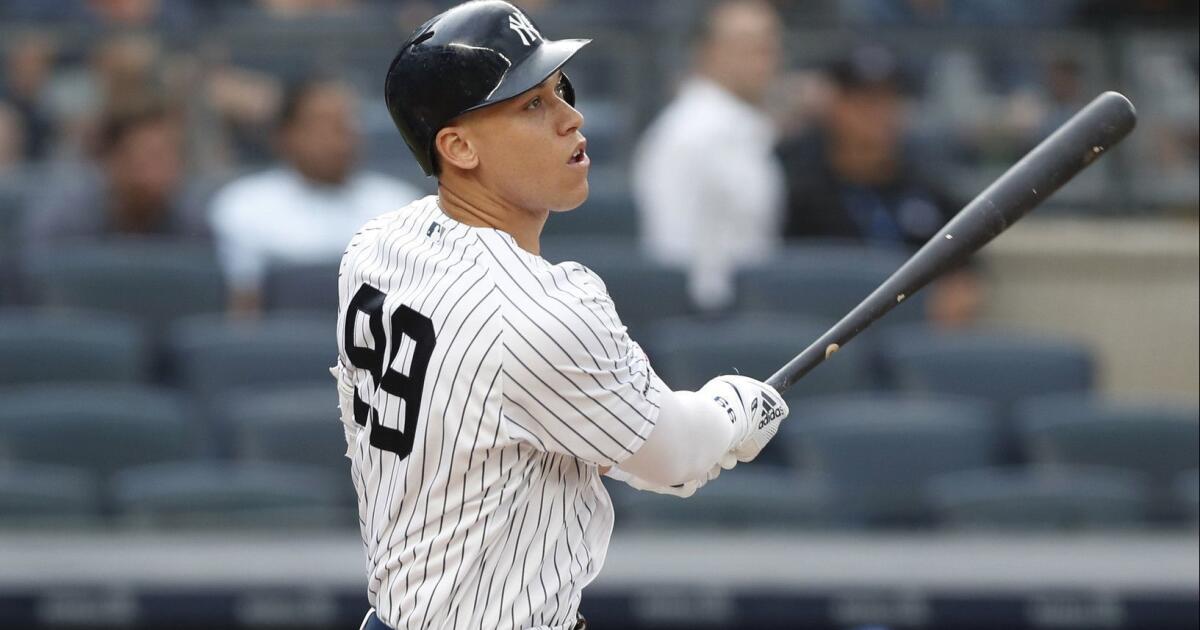 Blue Jays-Yankees at Yankee Stadium batting leadoff on Opening Day 